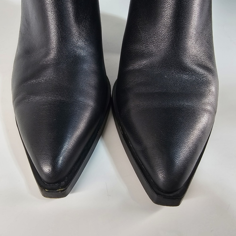 Vince Camuto Gigietta Booties Women's 8 Pointy Block Heel V Notch Casual Leather - Picture 4 of 14